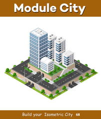isometric urban city