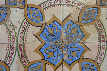 Vintage azulejos, traditional Portuguese tiles
