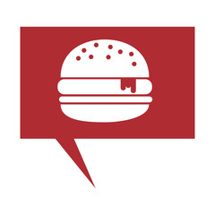 hamburger delicious fast food isolated vector illustration design