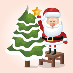 santa claus christmas isolated vector illustration eps 10
