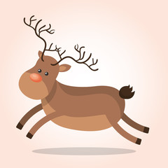 reindeer christmas isolated vector illustration eps 10