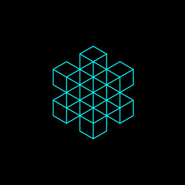 geometry minimal logo concept, vector logo template