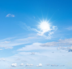 Fototapeta premium blue sky and sun