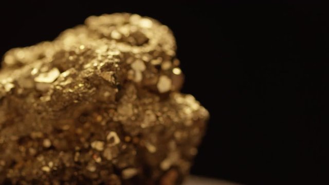 Rotating Fools Gold Chunk, Frame Left, Macro