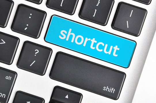 The computer keyboard button written word shortcut