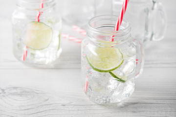 Fresh home made gin tonic cocktails