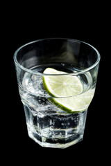 Gin tonic cocktails on black background