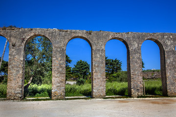 Fototapeta na wymiar Ancient Usseira Aqueduct Obidos Portugal