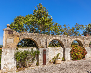 Ancient Usseira Aqueduct Obidos Portugal