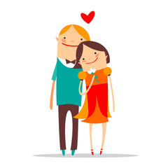 happy romantic couple