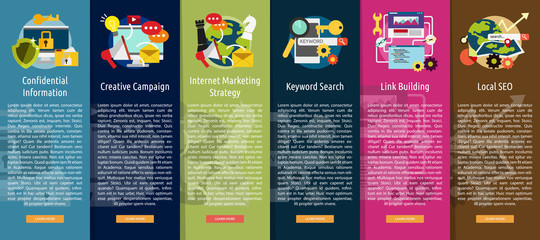 SEO and Development Vertical Banner Concept