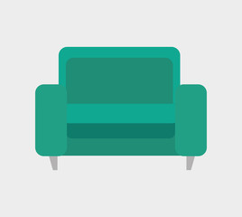 icon sofa green design vector illustration eps 10