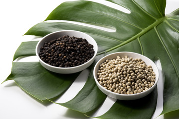 モンステラと白胡椒と黒胡椒