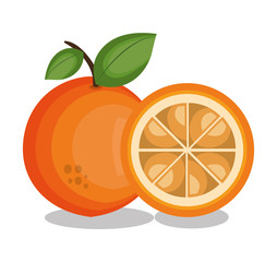 icon orange slice design vector illustration eps 10