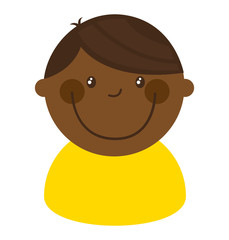 little cute boy isolated icon vector illustration design