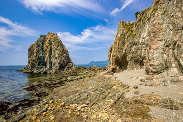 須崎海岸の地層（愛媛県西予市／四国西予ジオパーク）