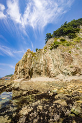 須崎海岸の地層（愛媛県西予市／四国西予ジオパーク）