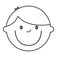 little cute boy isolated icon vector illustration design