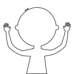 little cute boy isolated icon vector illustration design