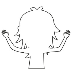 little cute girl isolated icon vector illustration design