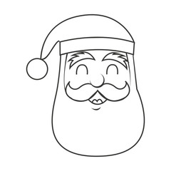 santa claus character isolated icon vector illustration design