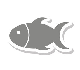 fish animal silhouette isolated vector illustration design