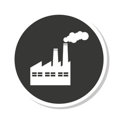 build plant factory pollution icon vector illustration design