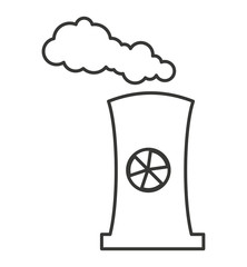 build plant factory pollution icon vector illustration design