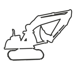 excavator silhouette isolated icon vector illustration design