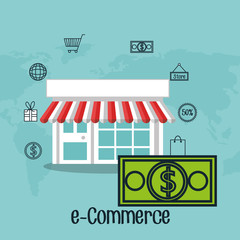 e-commerce shop online design vector illustration eps 10