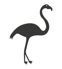 heron bird silhouette isolated vector illustration design