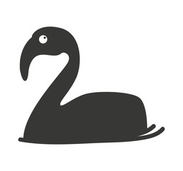 heron bird silhouette isolated vector illustration design