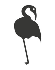 heron bird silhouette isolated vector illustration design