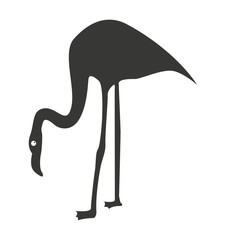 heron bird silhouette isolated vector illustration design