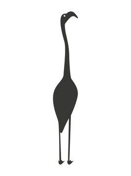 heron bird silhouette isolated vector illustration design