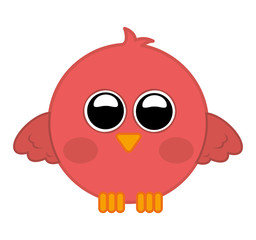 cute bird comic cartoon vector illustration design