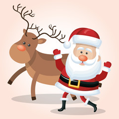reindeer christmas isolated vector illustration eps 10