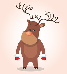 reindeer christmas isolated vector illustration eps 10