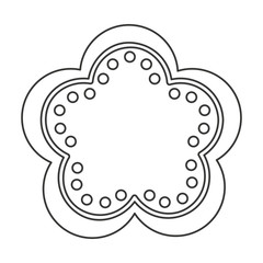 beautiful flower drawing isolated vector illustration design