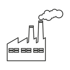 build plant factory pollution icon vector illustration design