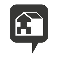 house home silhouette isolated icon vector illustration design