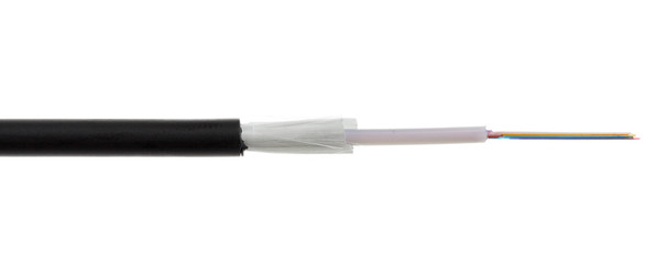 Fiber optic cable detail isolated on white