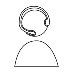 call center agent silhouette vector illustration design