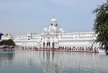 Architecture of Harmandir Sahib (Golden Temple) complex  in Amritsar, Punjab, India