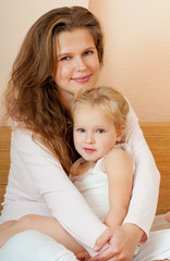 Mother and baby. Happy family.