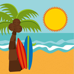 best summer vacation holiday vector illustration design
