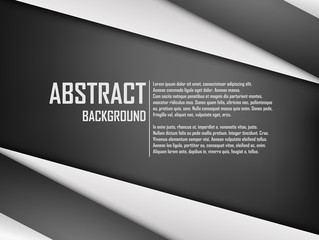 Obraz premium Abstract background of white and black origami paper. Vector illustration
