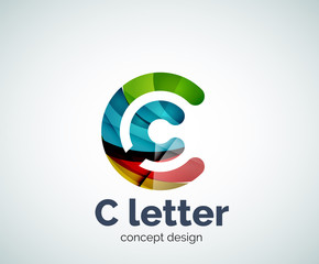 Vector C letter concept logo template