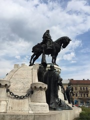 King Matthia's Corvin statue, Cluj-Napoca, Romania