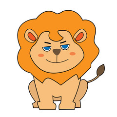 Cute lion cartoon